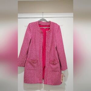 Nanette Lepore Pink Tweed Blazer